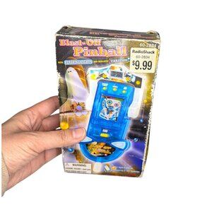 Vintage Radio Shack Blast Off Pinball Blue Electronic Handheld Game - WORKS!